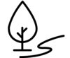 Tree and creek icon