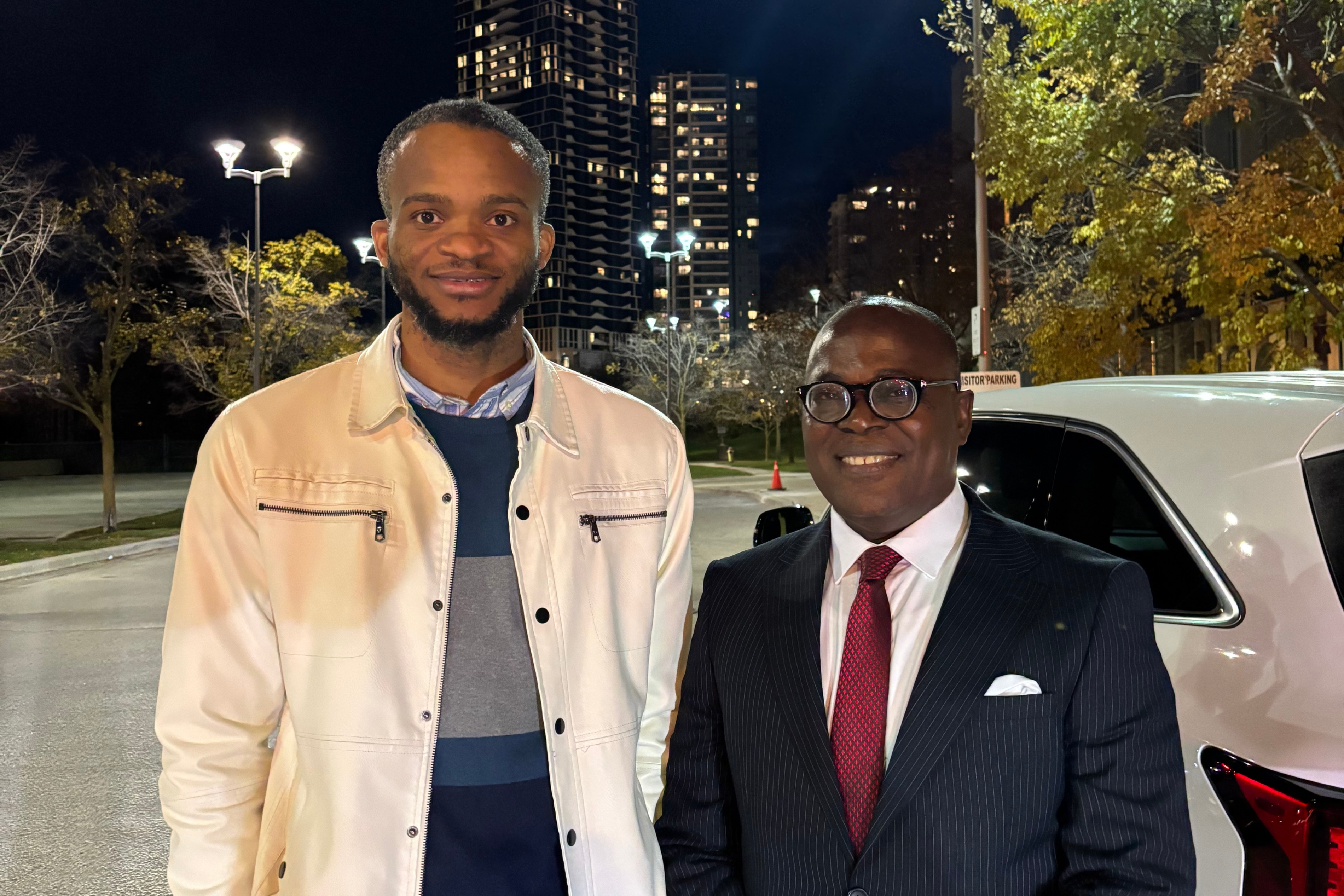 Professor Simon Uchenna Ortuanya with Dr. Onyeka Ezeh in the Faculty of Arts 
