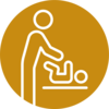 Washrooms with lactation rooms or changing tables icon