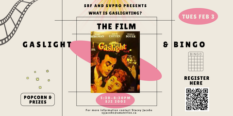 gaslight film poster with event information
