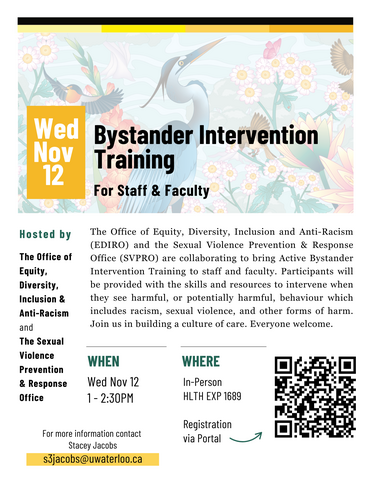 bystander intervention training for staff and faculty