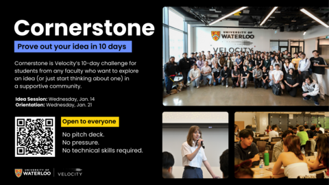  information about cornerstone and QR code to register