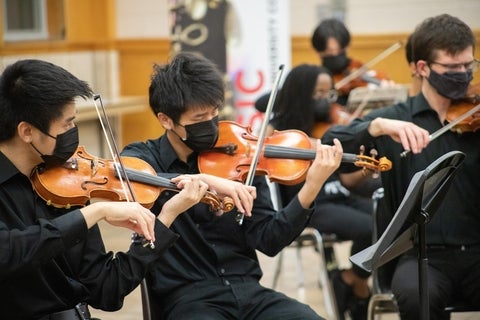 First violin section