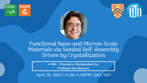 WIN - Chem Distinguished Lecture: Functional Nano and Micron-Scale Materials via Seeded Self-Assembly Driven by Crystallization