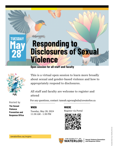 Responding to disclosures of sexual violence poster