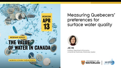 Measuring Quebecers' preferences for surface water quality