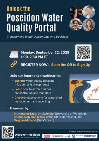 Unlock the Poseidon Water Quality Portal: Transforming Water Quality Data into Decisions event poster