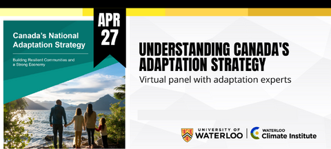 Understanding Canada's Adaptation Strategy event banner with the date of the event and logos