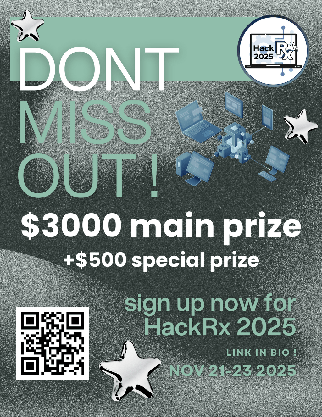 don't miss out! $3000 main prize + $500 special prize. Sign up now for HackRx2025.