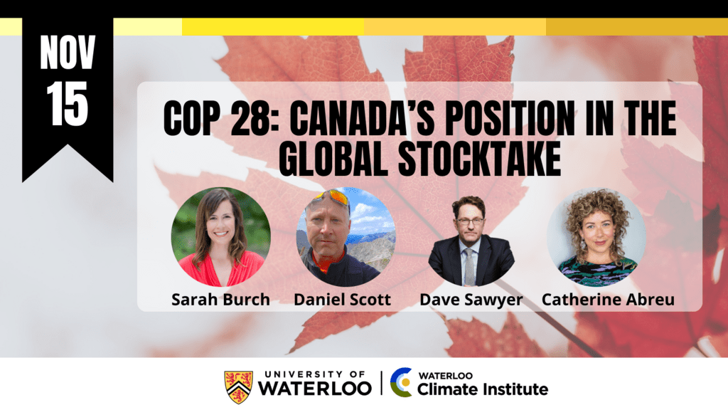 Nov 15: COP 28 Canadas position in the global stocktake