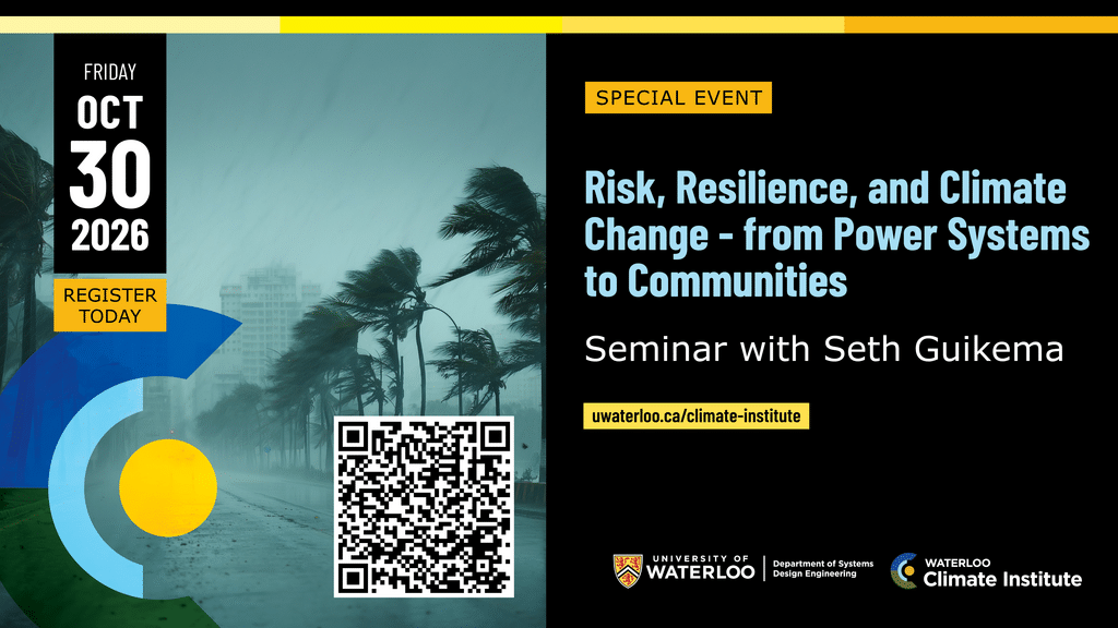 Risk, Resilience, and Climate Change seminar event banner