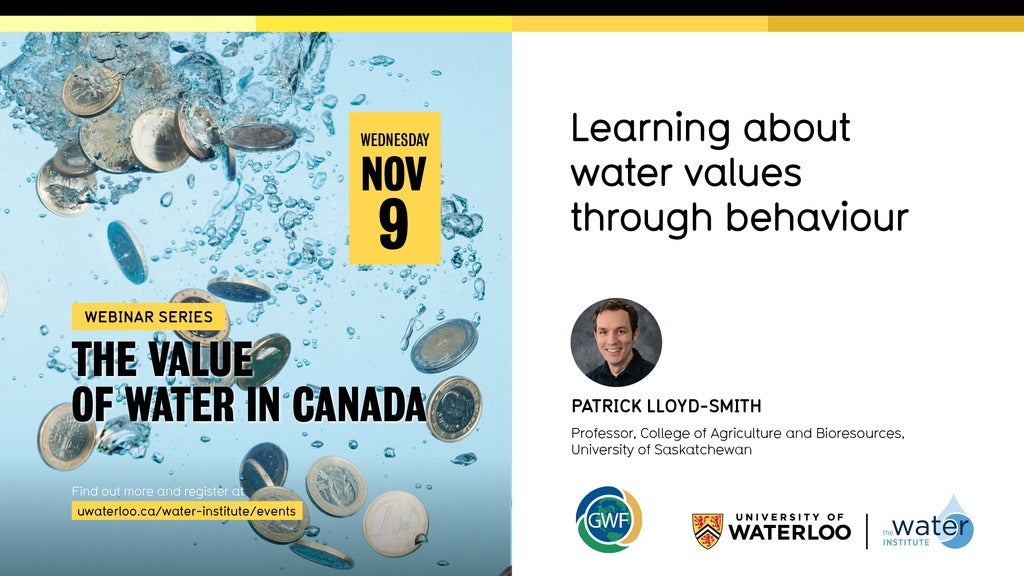 Learning about water values through behaviour event banner featuring Patrick Lloyd-Smith