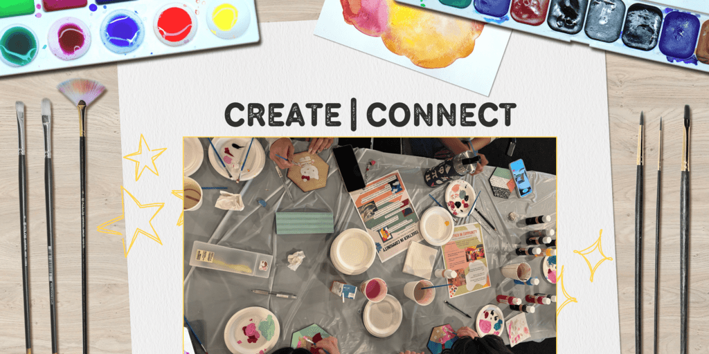create, connect. Together in Community - A Collaborative Mural Painting Event