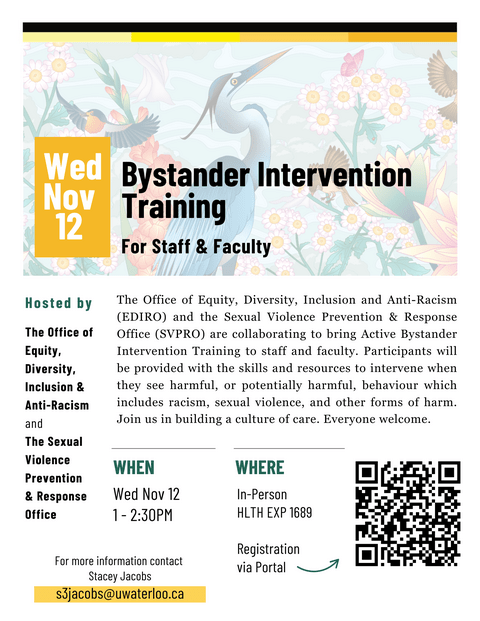 bystander intervention training for staff and faculty