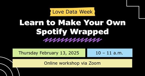 Love Data Week: Learn to Make Your Own Spotify Wrapped
