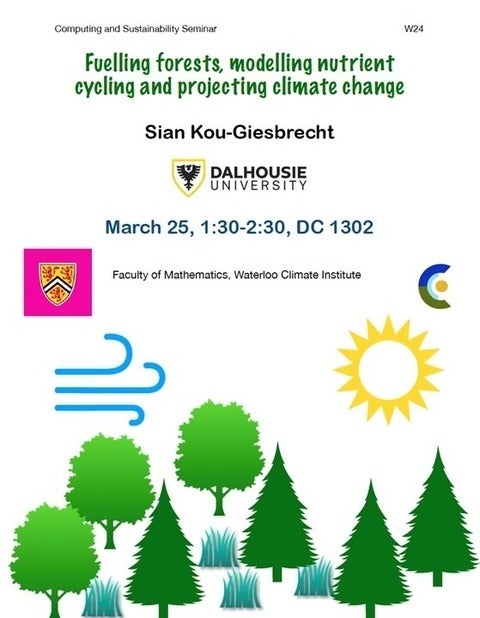 Event poster with photo of cartoon trees, sun, and wind.