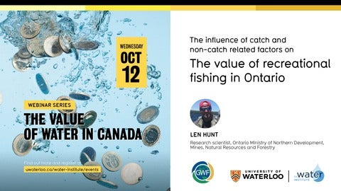 The value of water in Canada event poster featuring Len Hunt