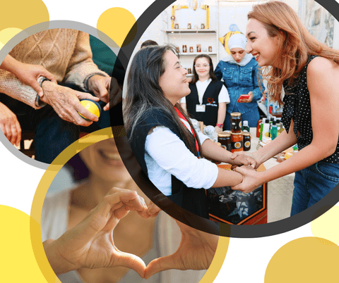 Volunteer fair collage