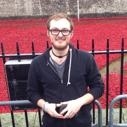 Picture of James in front of the Tower of London