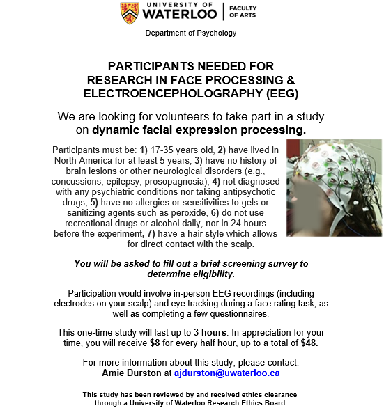 poster for emotion processing and facial movement. 