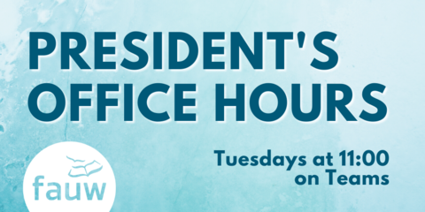 President's online office hours. 