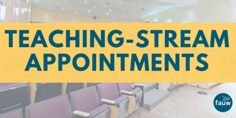 Teaching-stream appointments
