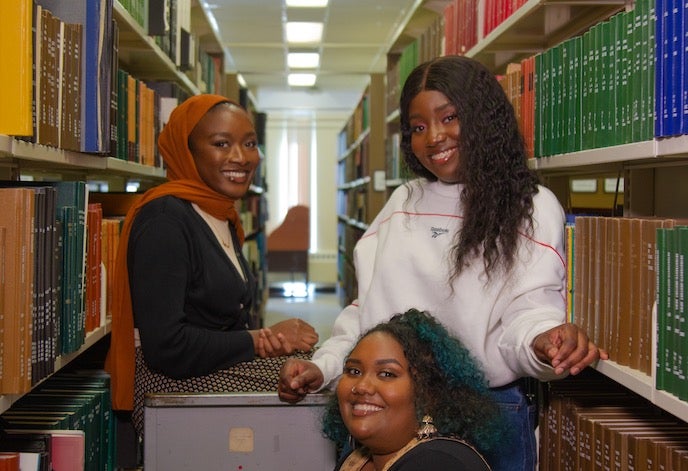 Black Graduate Archive founders Safyya Molami Cisse, Joy Adeyemi, and Ola Idris Ali