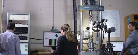 Students working in the lab