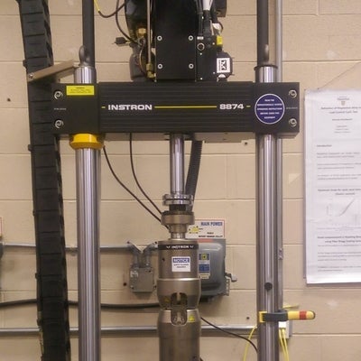 8874 Instron machine front view.