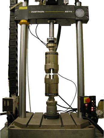 Instron 8874 tension-torsion machine.