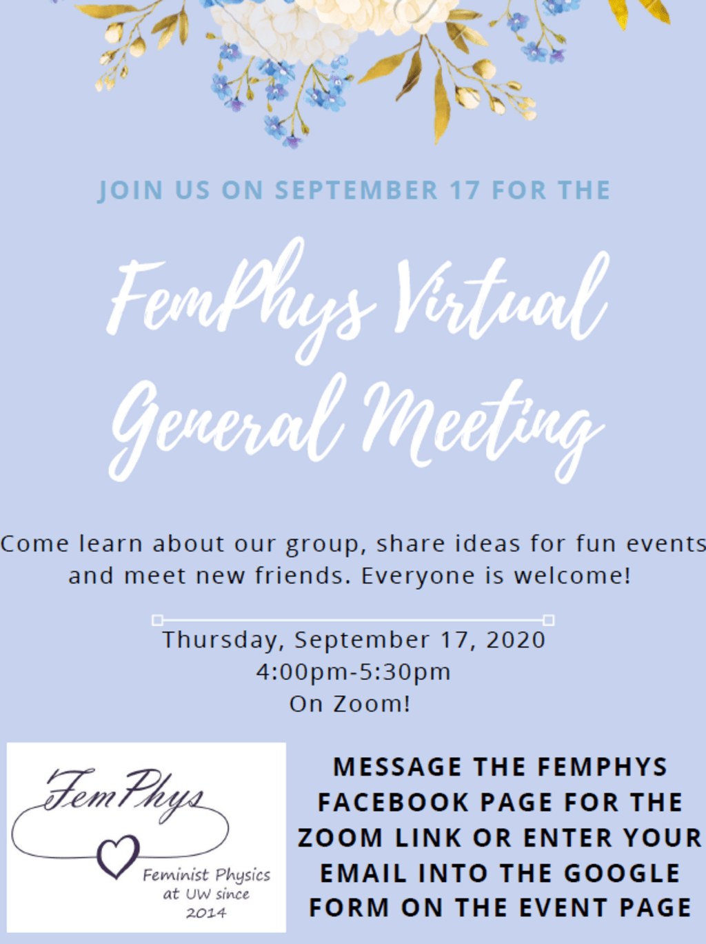 FemPhys Virtual General Meeting Poster