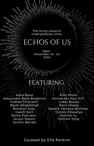 Poster or Echos of Us exhibition.  All information in event listing.