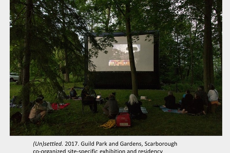 Site-specific exhibition and residency co-organized by Bojana Videkanic.  (Un)settled. 2017. Guild Park and Gardens, Scarborough