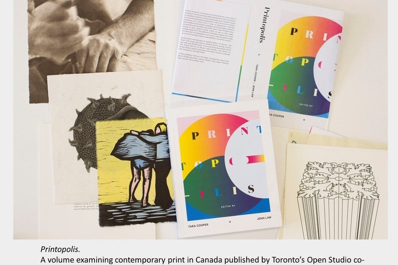 Artwork by Tara Cooper. Printopolis.  a volume examining contemporary print in Canada 