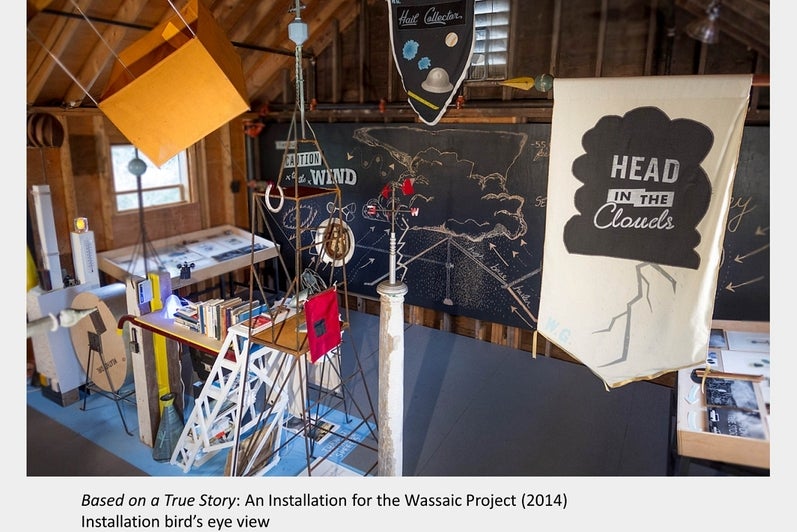 Artwork by Tara Cooper. Based on a True Story: An Installation for the Wassaic Project (2014). Installation bird’s eye view
