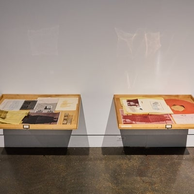 Artwork by Paige Smith. Installation view of "I Saw You in the Archive" exhibition, 2025.