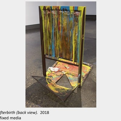 Artwork by Aaron MacLean. Afterbirth (back view), 2018, mixed media.