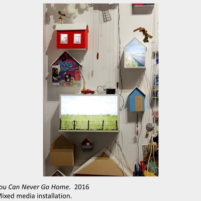 Jennifer Akkermans' artwork You Can Never Go Home, 2016. mixed media installation.
