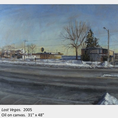 Artwork by Scott Anderson. Lost Vegas. 2005. Oil on canvas. 31" x 48"