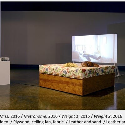 Marianne Burlew's artwork I Miss, 2016. Metronome, 2016. Weight 1, 2015. Weight 2, 2016.