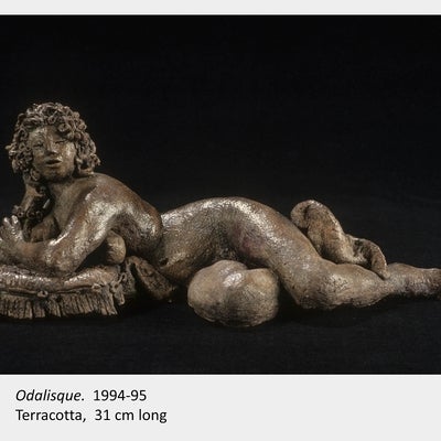 Artwork by Virgil Burnett; Odalisque; 1994-95; Terracotta; 31 cm long