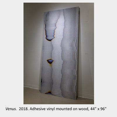 Artwork by Karice Mitchell -  Venus. 2018. Adhesive vinyl mounted on wood, 44” x 96”
