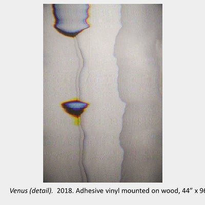 Artwork by Karice Mitchell -  Venus (detail). 2018. Adhesive vinyl mounted on wood, 44” x 96”