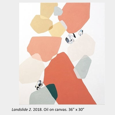 Artwork by Sara Pearson - Landslide 2. 2018. Oil on canvas. 36” x 30”