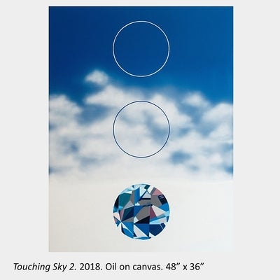 Artwork by Sara Pearson - Touching Sky 2. 2018. Oil on canvas. 48” x 36”