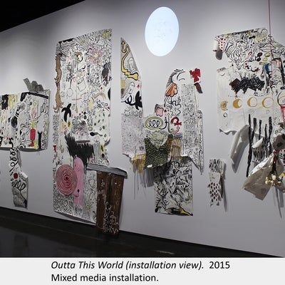 Artwork by Robert Dayton. Outta This World (installation view). 2015. Mixed media installation.