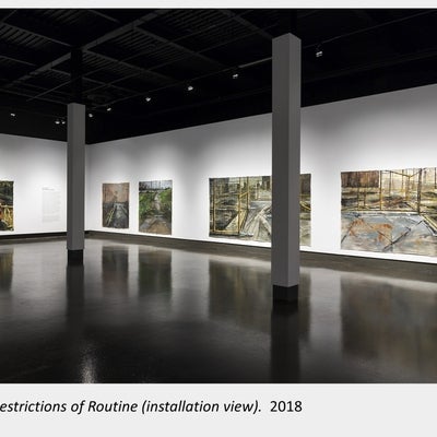 Artwork by Eryn O'Neill. Restrictions of Routine (installation view), 2018.