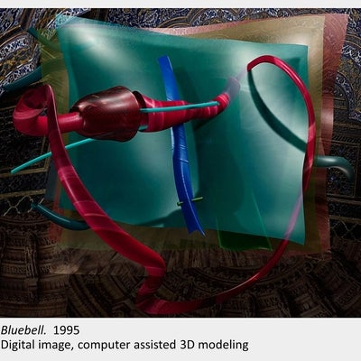 Artwork by Don MacKay. Bluebell. 1995. Digital image, computer assisted 3D modeling.