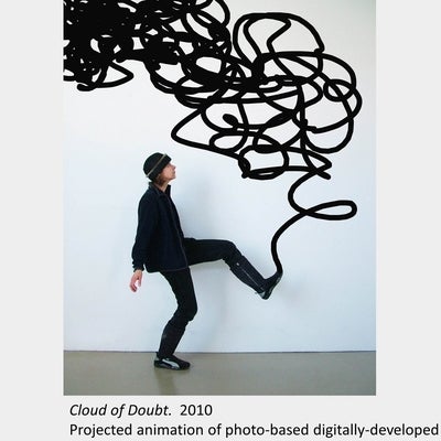 Artwork by Dyan Marie. Cloud of Doubt. 2010. Projected animation of photo-based digitally-developed images.