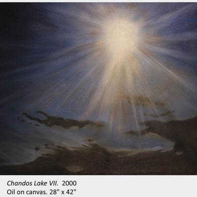 Artwork by Sandra Martin. Chandos Lake VII. 2000. Oil on canvas. 28" x 42"